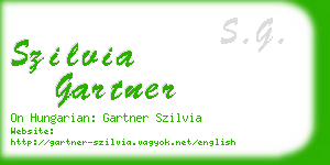 szilvia gartner business card